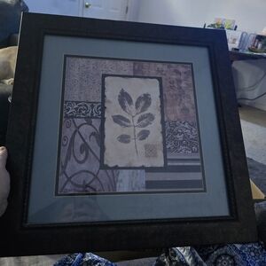 Large Leaf Art Picture, Wall Decoration, See Picture  Condition. Good Condition